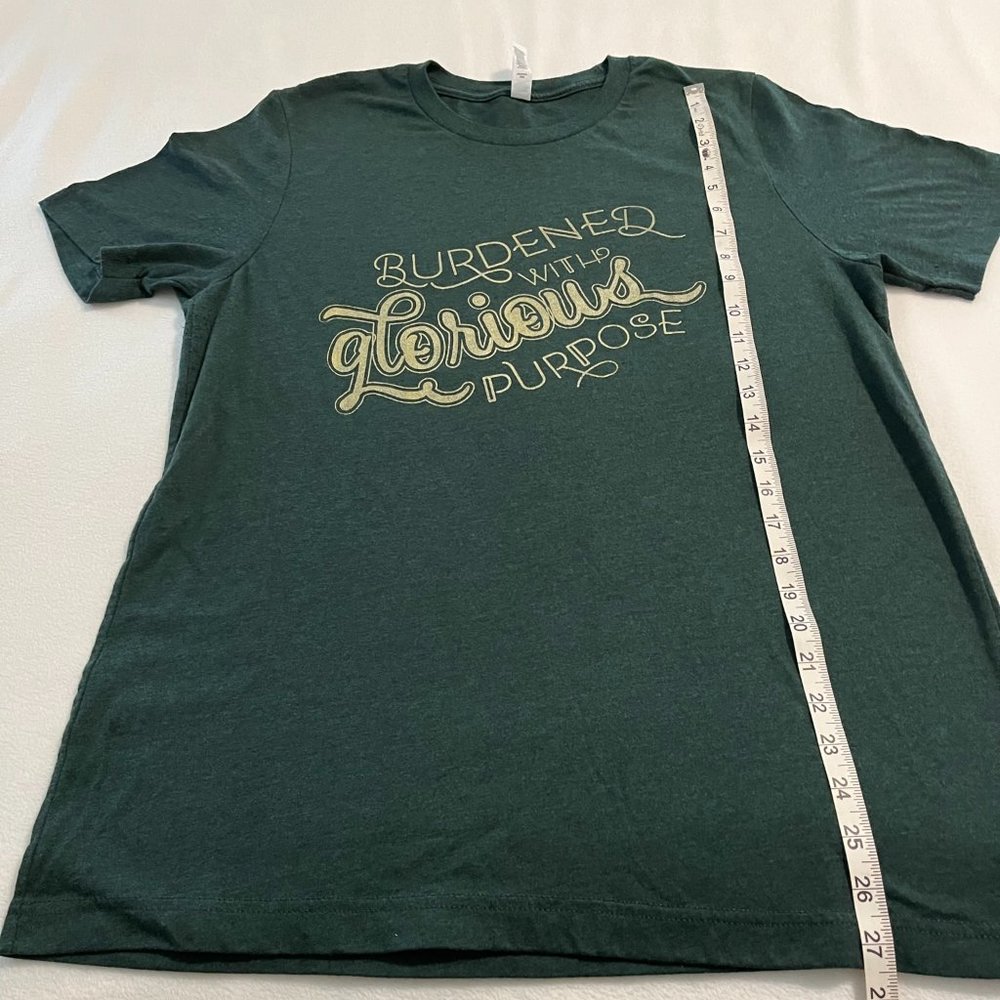 Disney Marvel Loki "Burdened with glorious purpose" t-shirt. Green in size Large